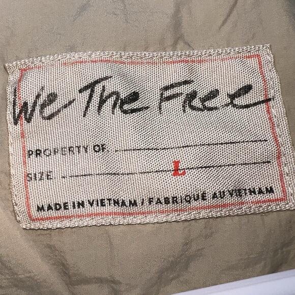 We The Free People Eastwick Trench Coat Women's Size L Beige Nylon Light NWOT - Picture 7 of 16